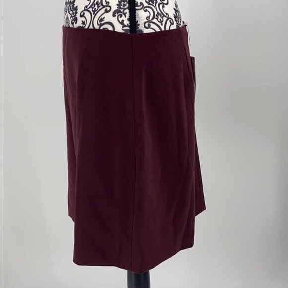 Dylan Gray A-Line Crepe Mini Skirt | Burgundy | Size 12 | NWT $148 - Picture 7 of 11